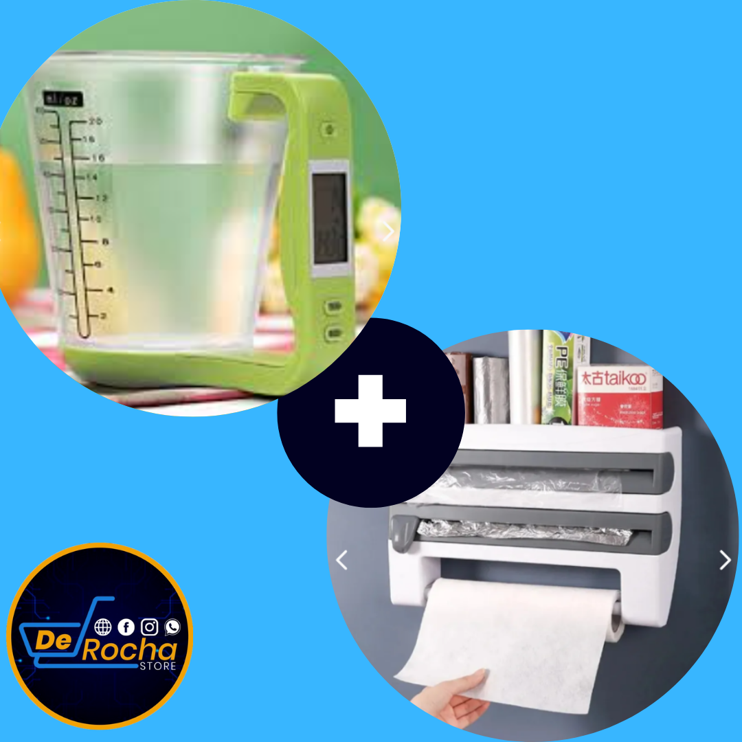 combo portarollo+gramera vaso